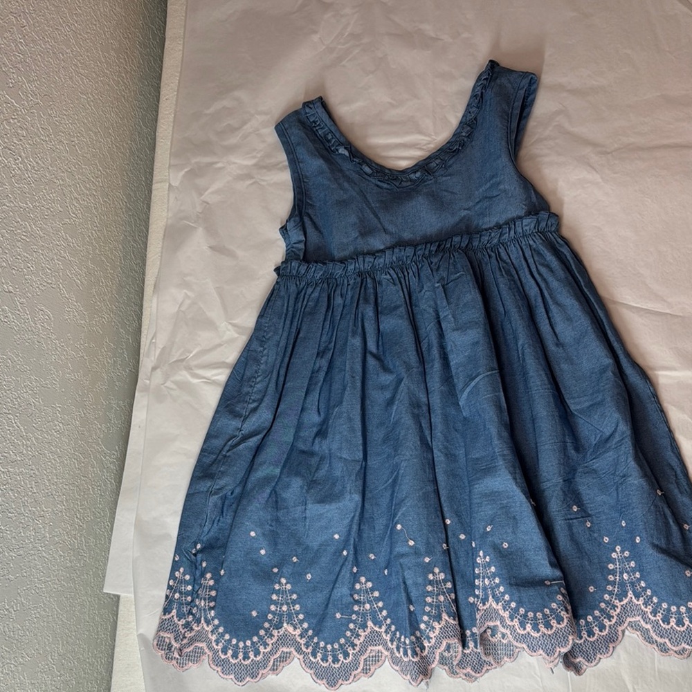 Blue Sleeveless Kids Dress
